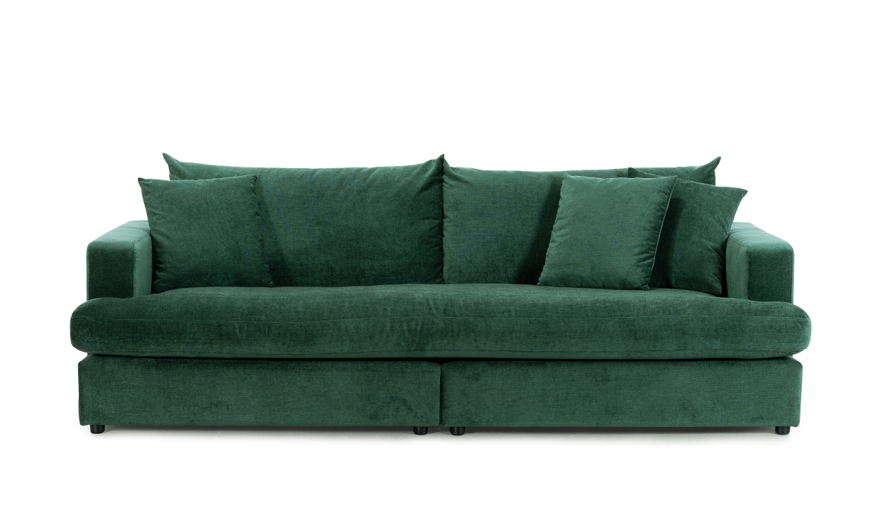 BOLNUEVO 3-sitssoffa Hel Dyna Grn i gruppen Vardagsrum / Soffor / 3-sits soffor hos SoffaDirekt.se (BOL-3S-1SCU-CON10)
