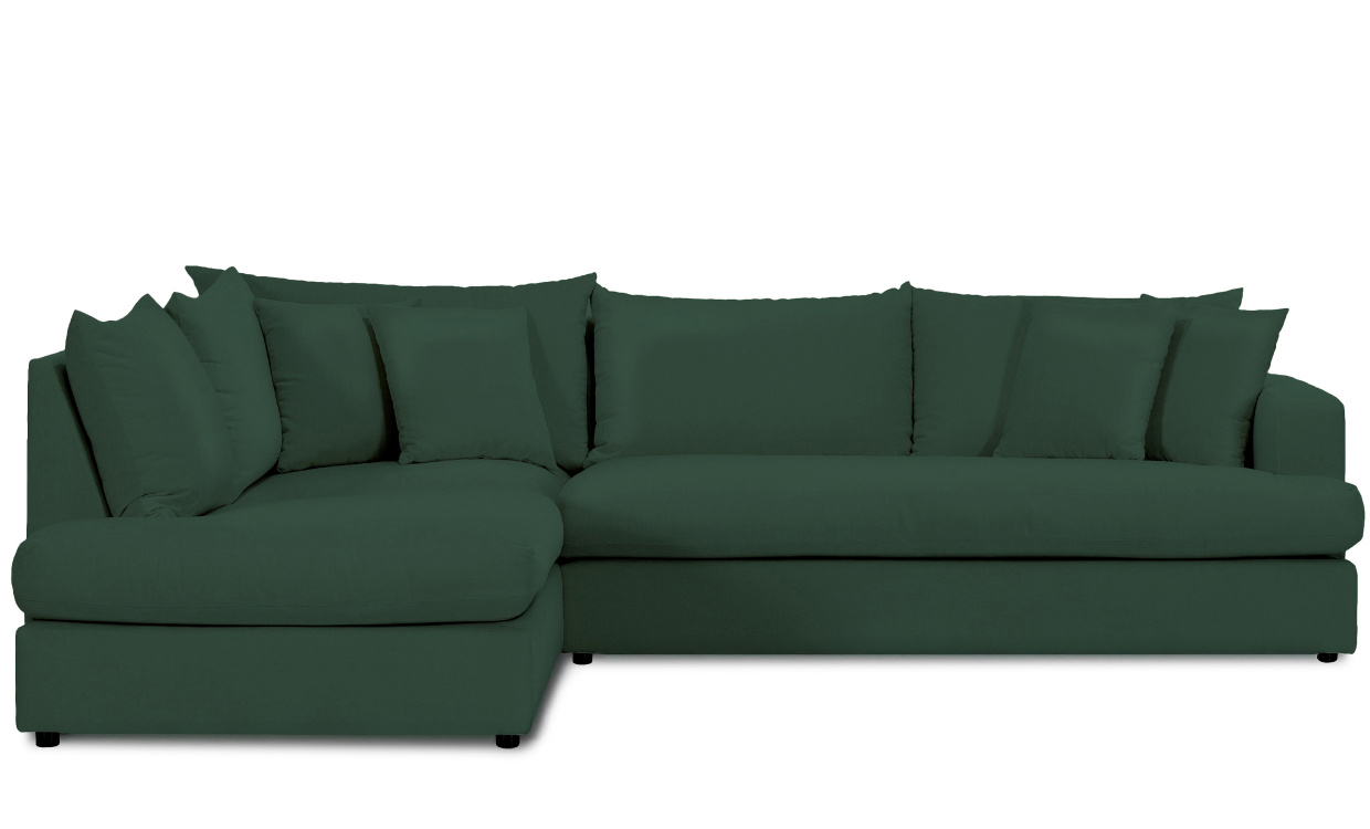 BOLNUEVO L-Soffa Vnster Hel Dyna Grn i gruppen Vardagsrum / Soffor / Hrnsoffor hos SoffaDirekt.se (BOL-A3-1SCU-CON10)