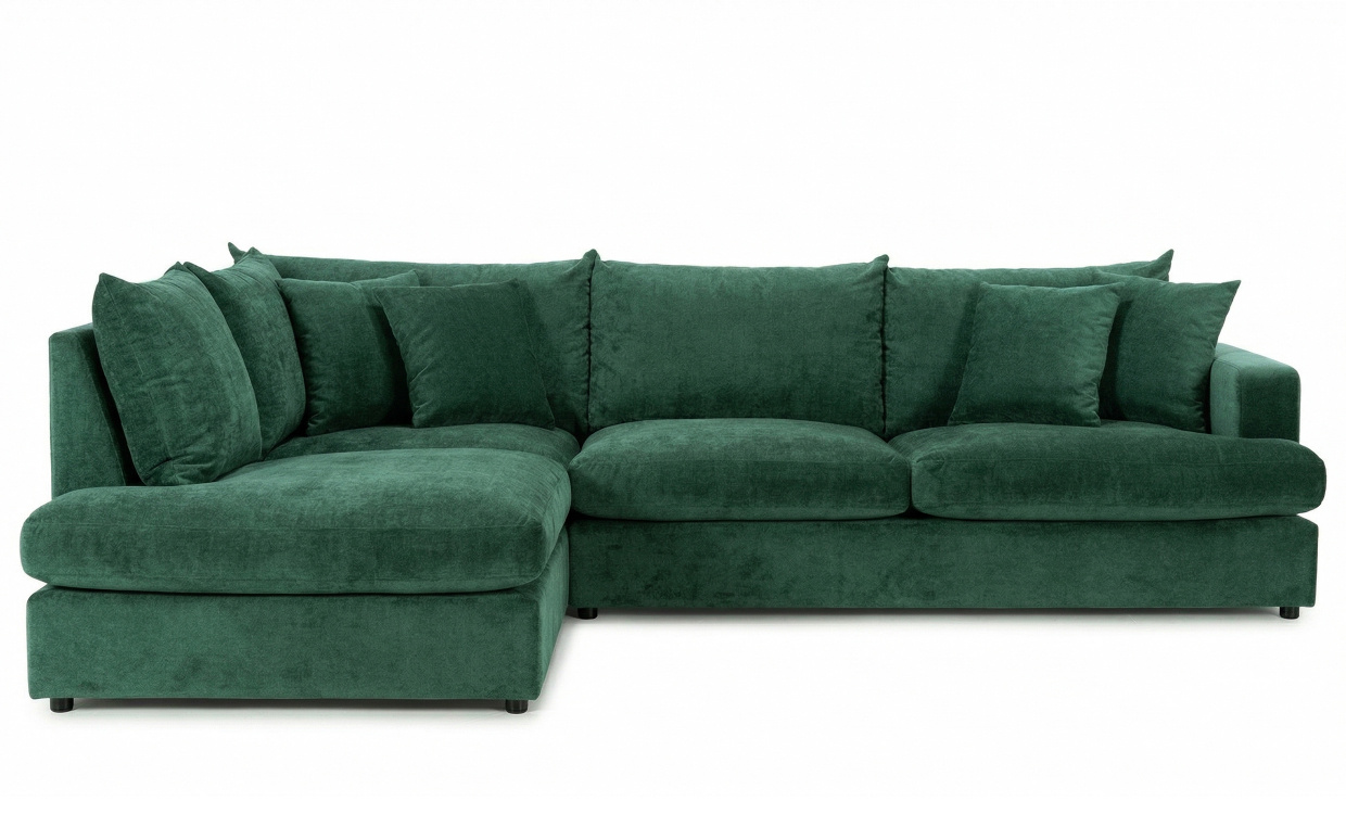 BOLNUEVO L-Soffa Vänster Grön i gruppen Vardagsrum / Soffor / Hörnsoffor hos SoffaDirekt.se (BOL-A3-CON10)