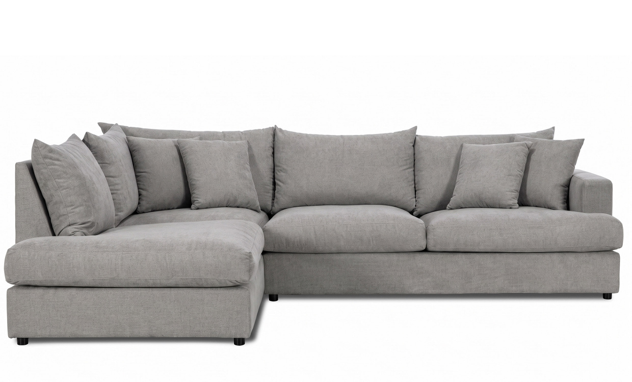 BOLNUEVO L-Soffa Vänster Grå i gruppen Vardagsrum / Soffor / Hörnsoffor hos SoffaDirekt.se (BOL-A3-CON6)