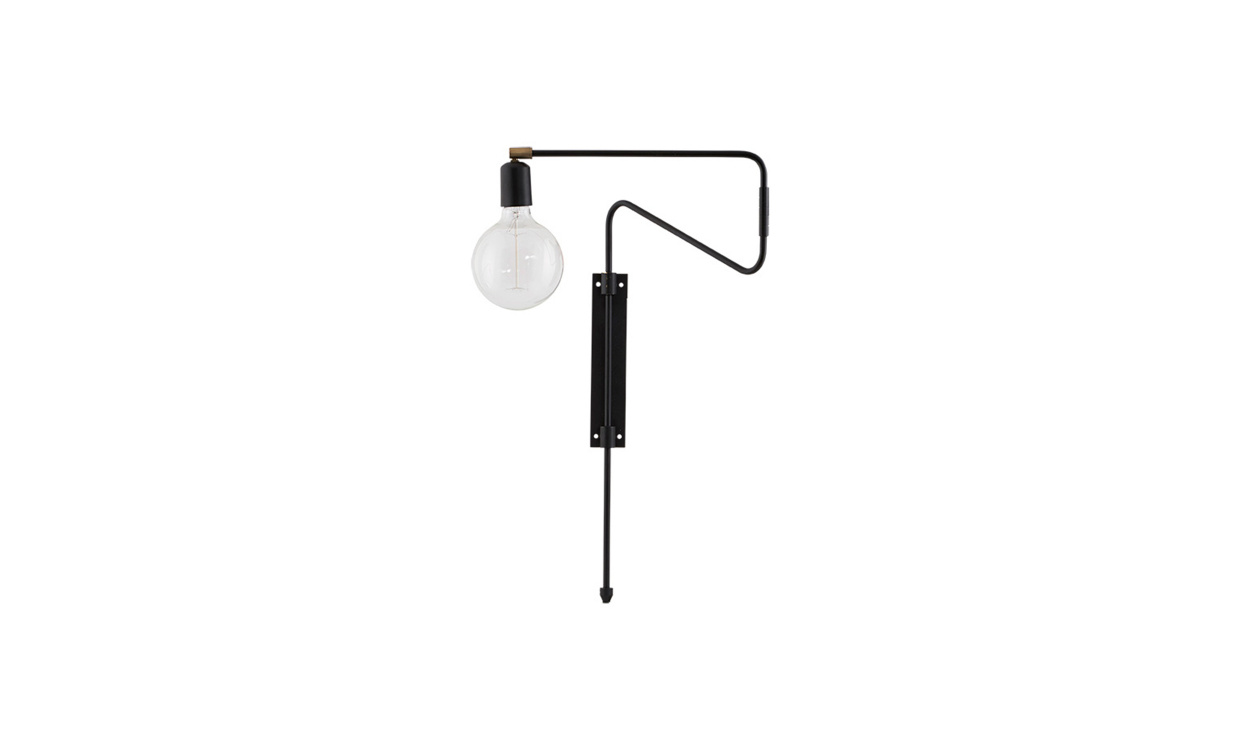 SWING Vgglampa Svart 35 cm i gruppen Belysning / Lampor / Vgglampor hos SoffaDirekt.se (CB0210)