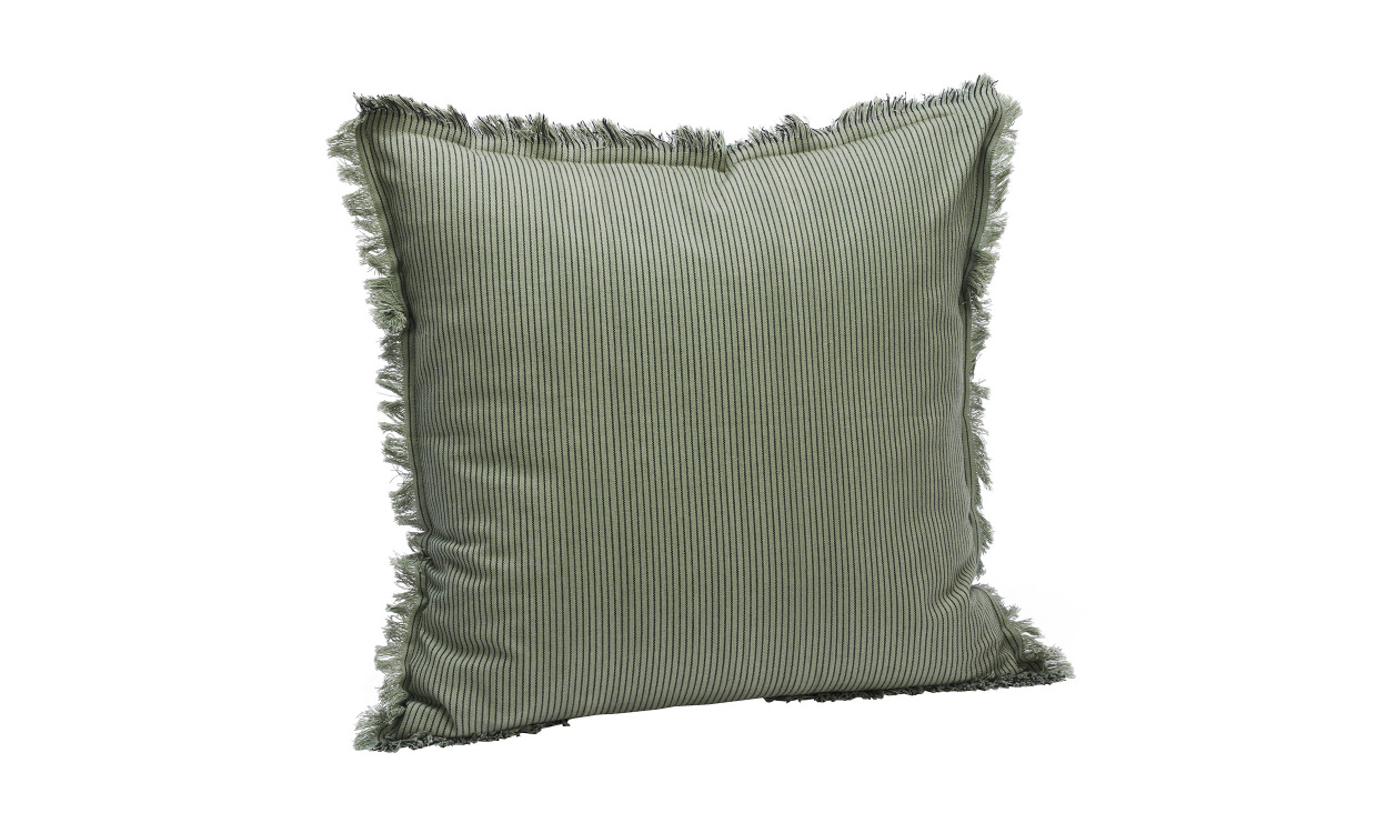 KUDDFODRAL Randig 50x50 Grn i gruppen Mattor & Textil / Prydnadskuddar / Kuddfodral hos SoffaDirekt.se (CC-5050-286)