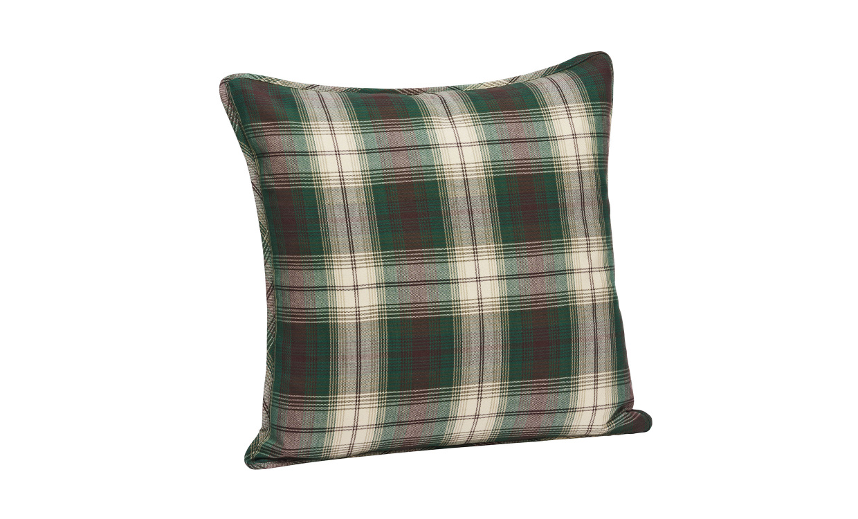 KUDDFODRAL Rutig 50x50 Grn/Offwhite i gruppen Mattor & Textil / Prydnadskuddar / Kuddfodral hos SoffaDirekt.se (CCP-5050-254)