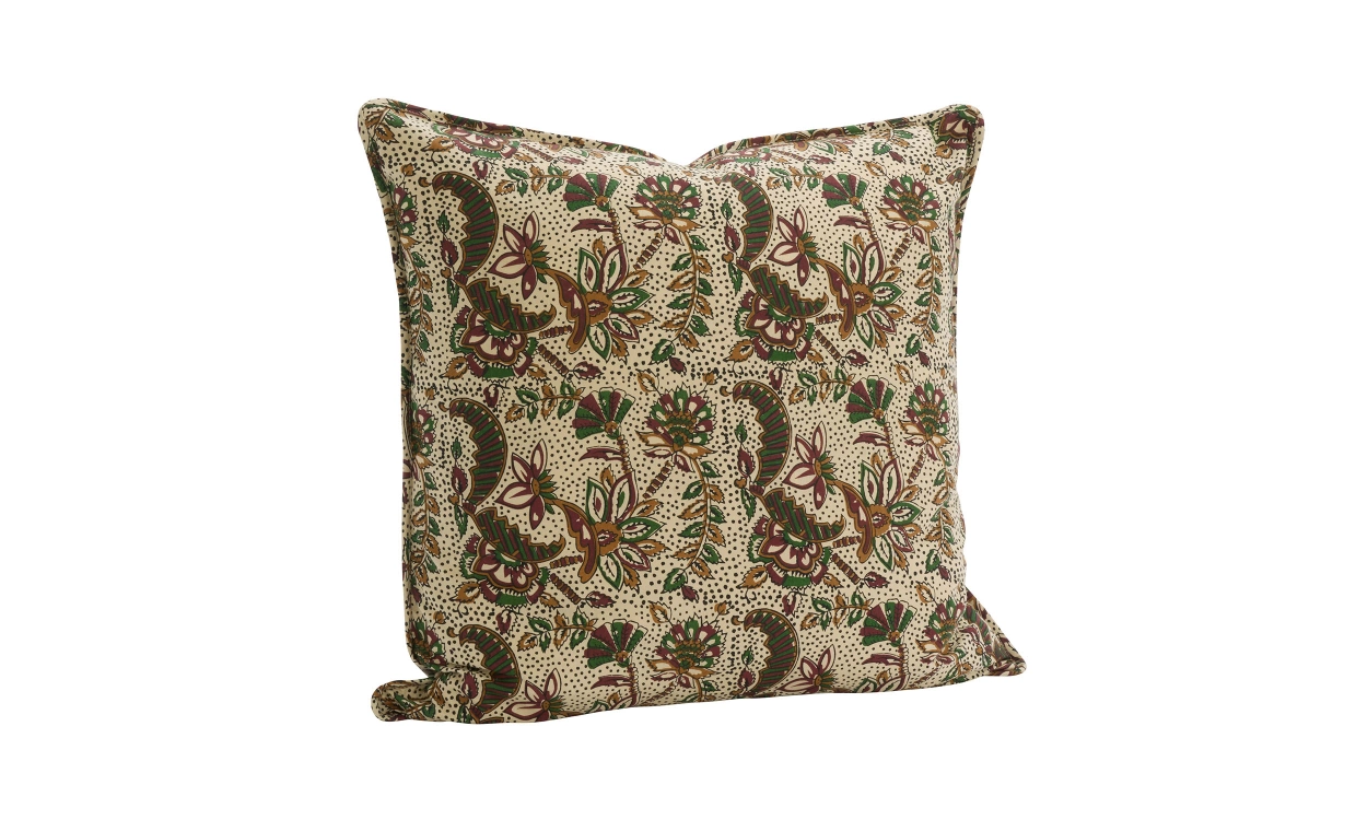 KUDDFODRAL 50x50 Offwhite/Gr�n i gruppen Mattor & Textil / Prydnadskuddar / Kuddfodral hos SoffaDirekt.se (CCP-5050-297)