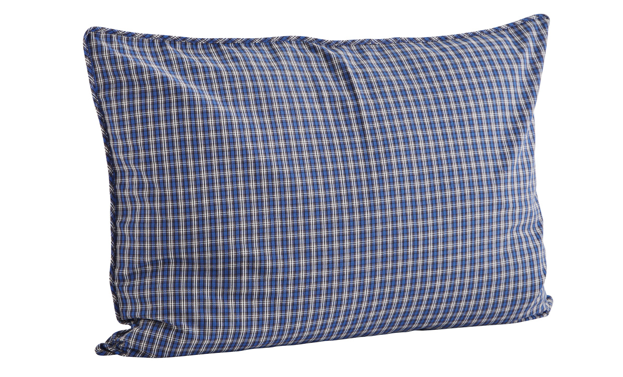 KUDDFODRAL 50x70 Rutig Bl i gruppen Mattor & Textil / Prydnadskuddar / Kuddfodral hos SoffaDirekt.se (CCP-5070-243)