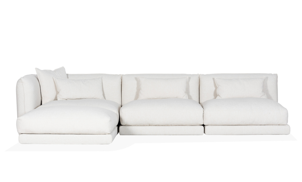 BROKLYN Modulsoffa Divan Vnster Offwhite i gruppen Vardagsrum / Soffor / Modulsoffor hos SoffaDirekt.se (COR-L-1-MITT-2-WH)