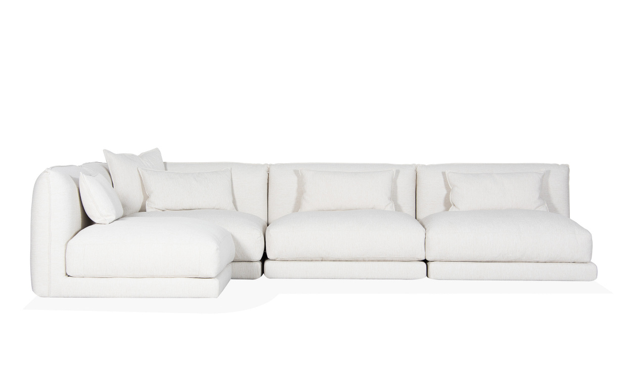 BROKLYN Modulsoffa Medium Vnster Offwhite i gruppen Vardagsrum / Soffor / Modulsoffor hos SoffaDirekt.se (COR-L-1-MITT-3-WH)