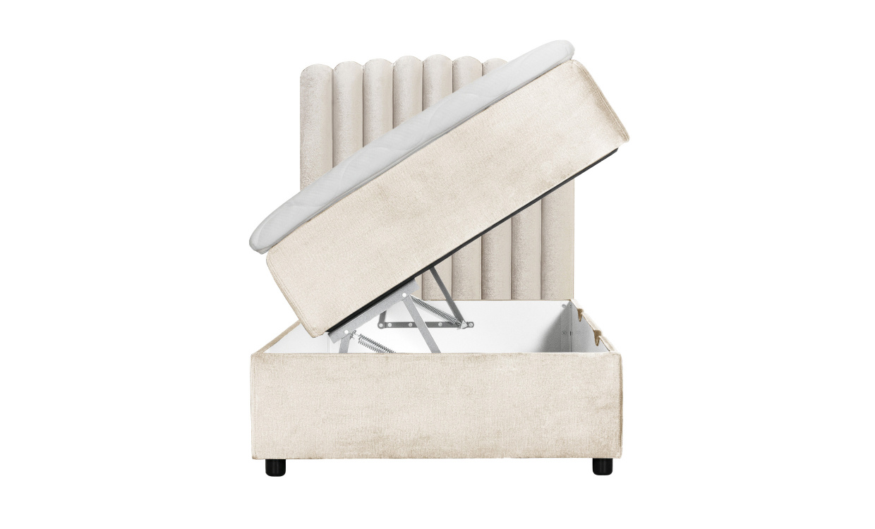 DANVIK/PRIMO 120 Sngpaket Sammet Beige i gruppen Sovrum / Sngar / Sngar 120 hos SoffaDirekt.se (DAN-PRISG120-MO02)