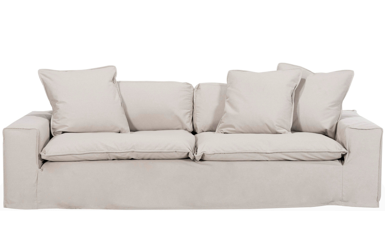 DOVER Grand Deluxe 4-sitssoffa Linnebeige i gruppen Vardagsrum / Soffor / 4-sits soffor hos SoffaDirekt.se (DOV4SLB)