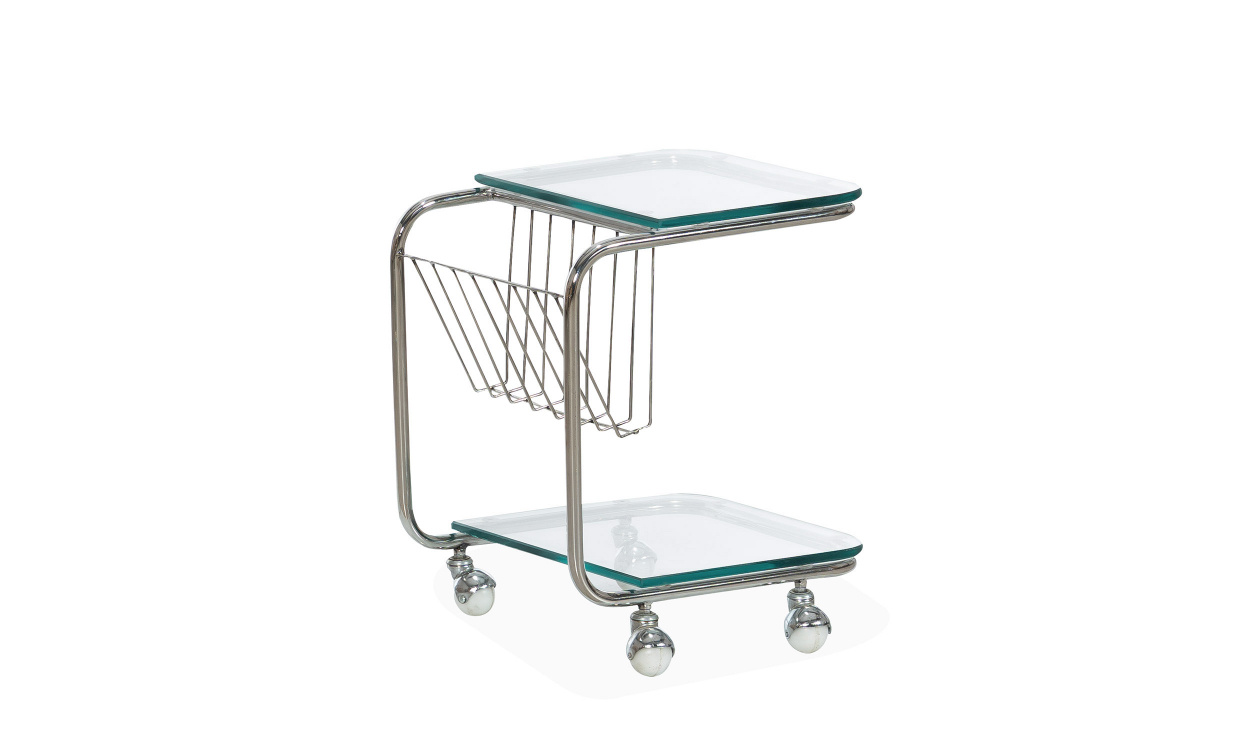 GENESIS Rullbord Glas i gruppen Vardagsrum / Soffbord hos SoffaDirekt.se (GE-SB-TROLLEY)