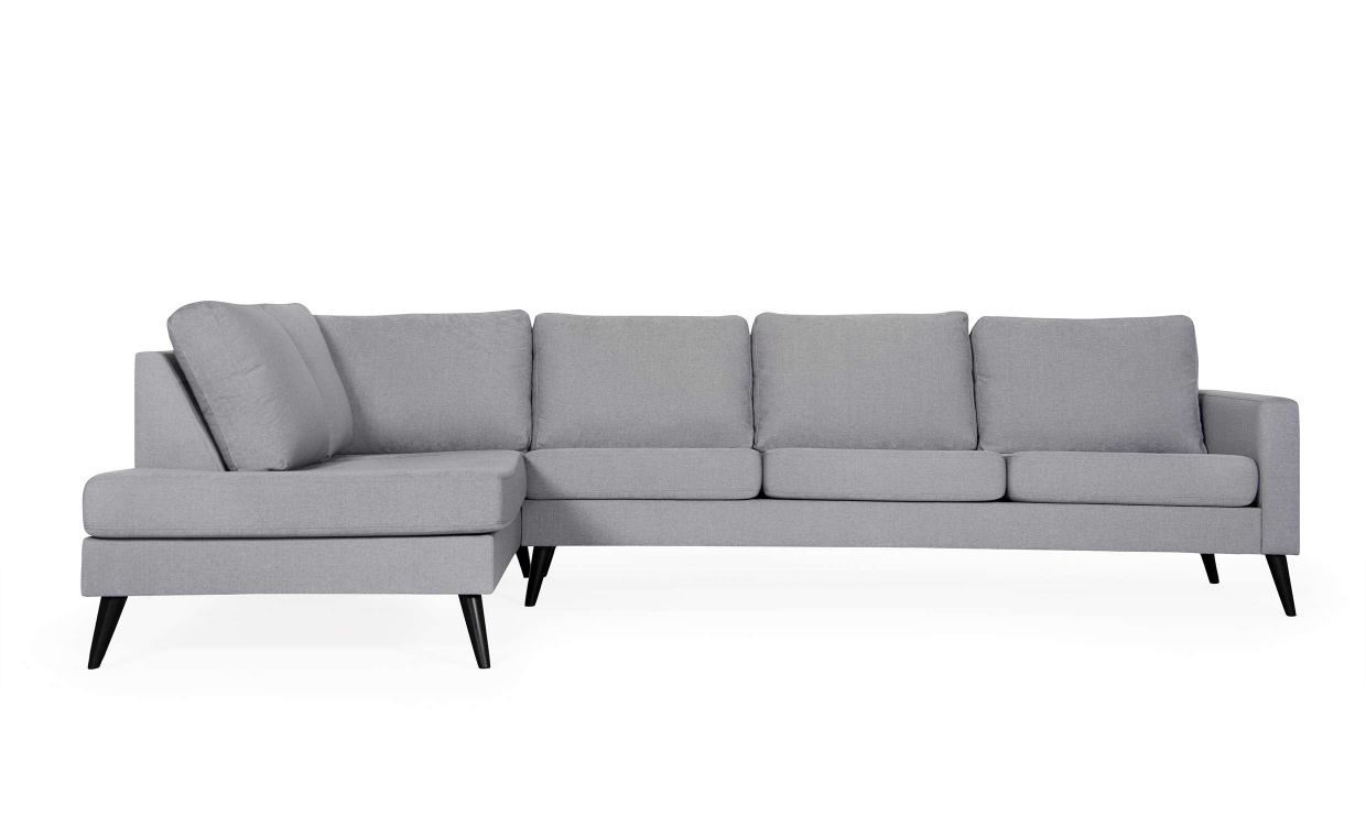 GOTLAND L-soffa Vnster Ljusgr i gruppen Vardagsrum / Soffor / Hrnsoffor hos SoffaDirekt.se (GOA3SA11)