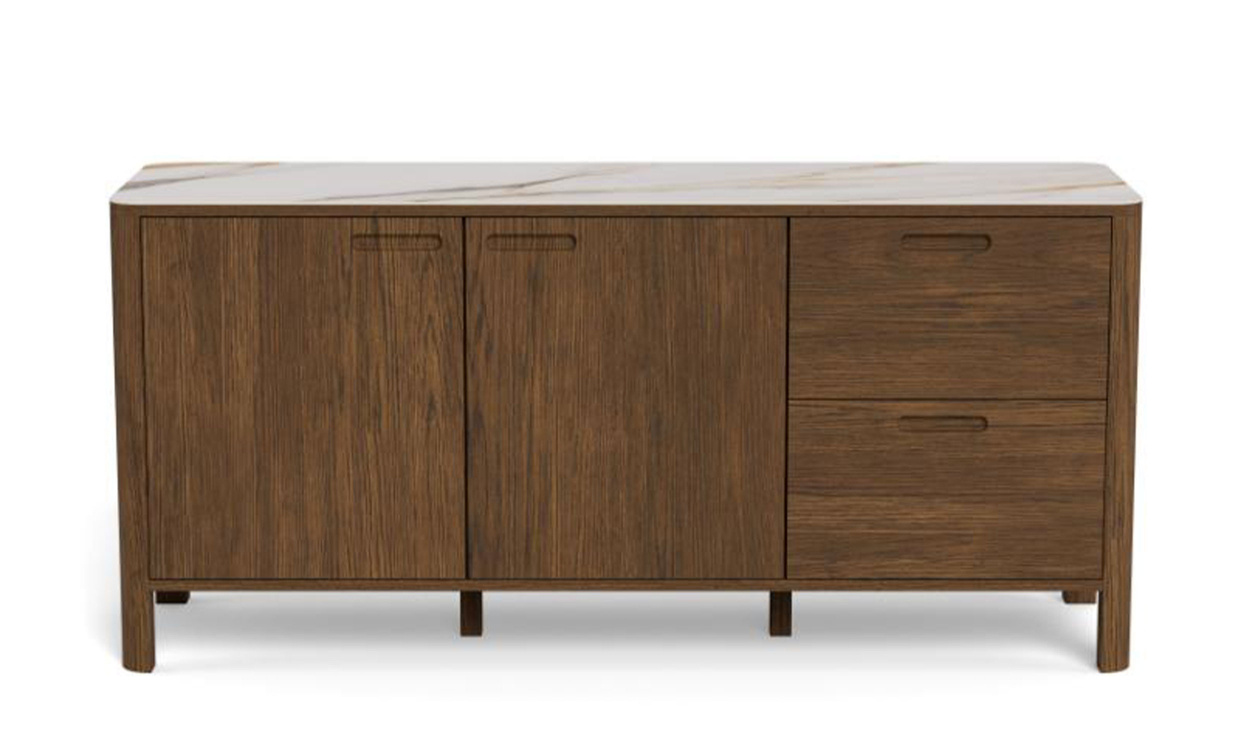 VELORIA Sidosk�p M�rkbrun i gruppen Vardagsrum / F�rvaringsm�bler / Sideboards hos SoffaDirekt.se (H000024618)