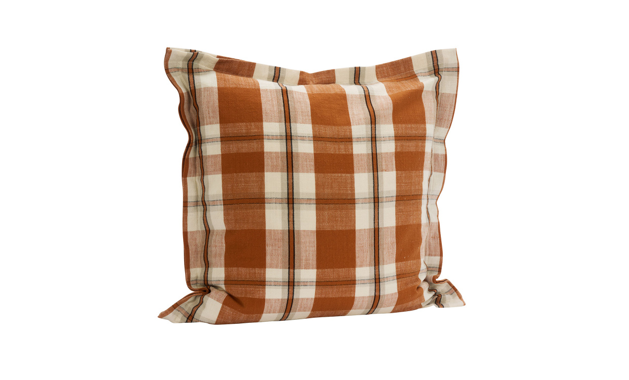 KUDDFODRAL 50x50 Orange/Vit i gruppen Mattor & Textil / Prydnadskuddar / Kuddfodral hos SoffaDirekt.se (JOCU2871)