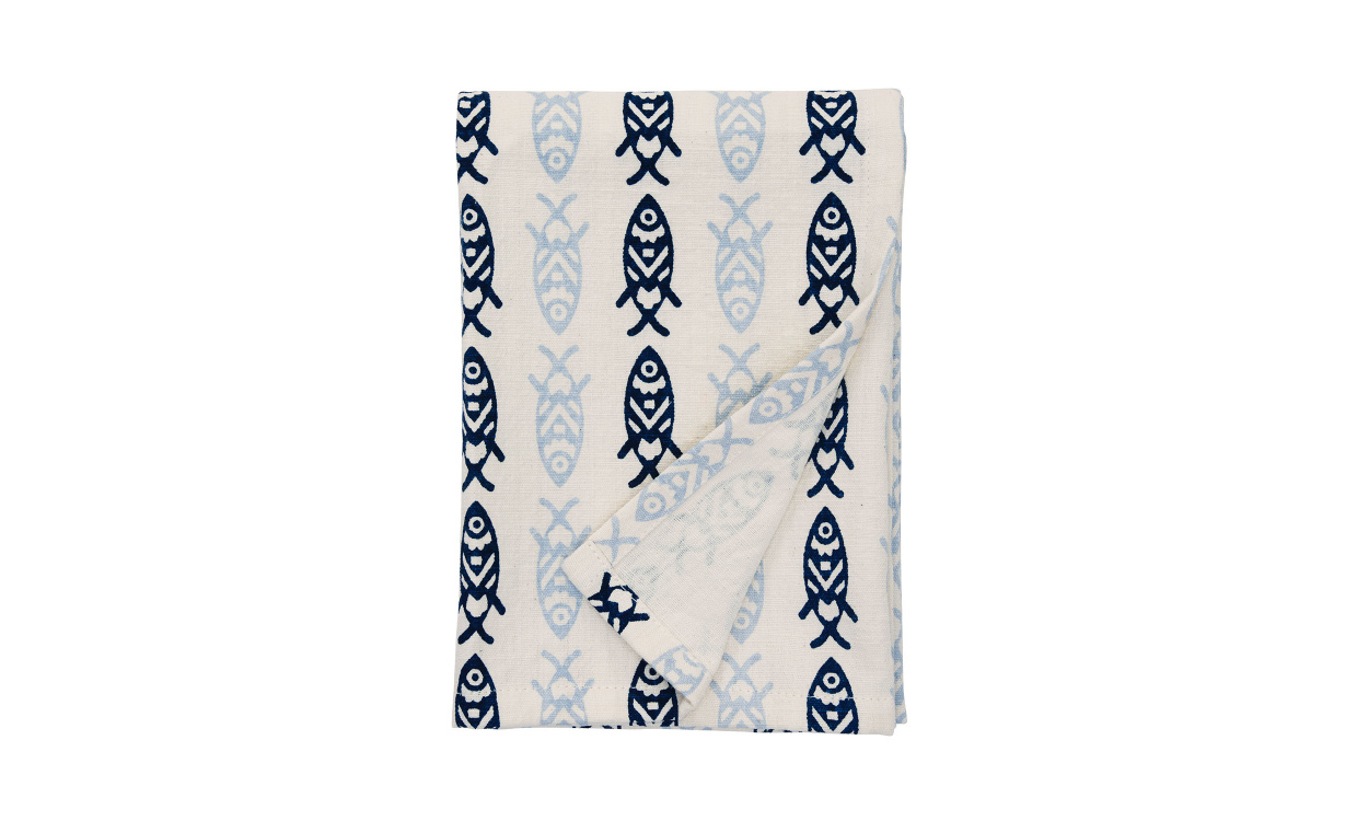 FISK K�kshandduk Offwhite/Bl� i gruppen K�k / K�kstextil hos SoffaDirekt.se (JOKT2806)