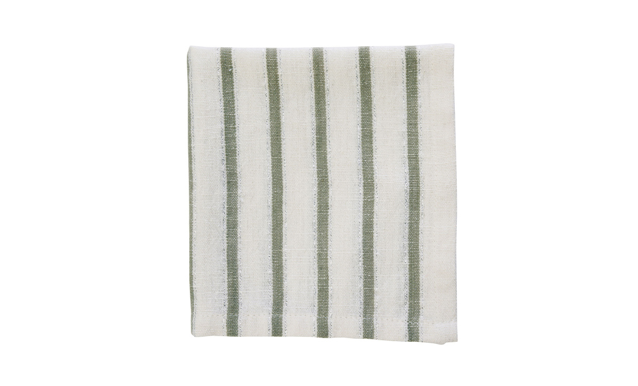 SERVETT 4-pack Offwhite/Grn i gruppen Kk / Kkstextil hos SoffaDirekt.se (JON1312)