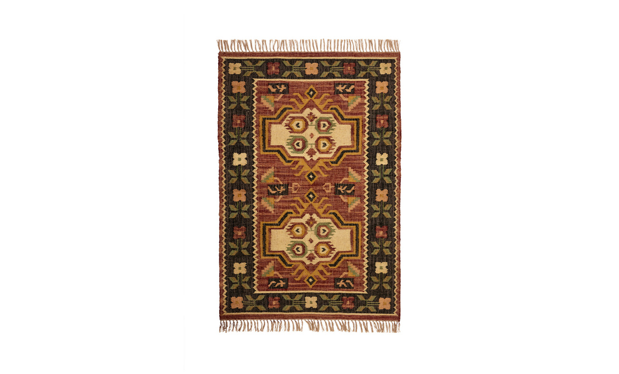 MATTA 120x180 Rost/Svart/Natur i gruppen Mattor & Textil / Mattor hos SoffaDirekt.se (JORG-5487)
