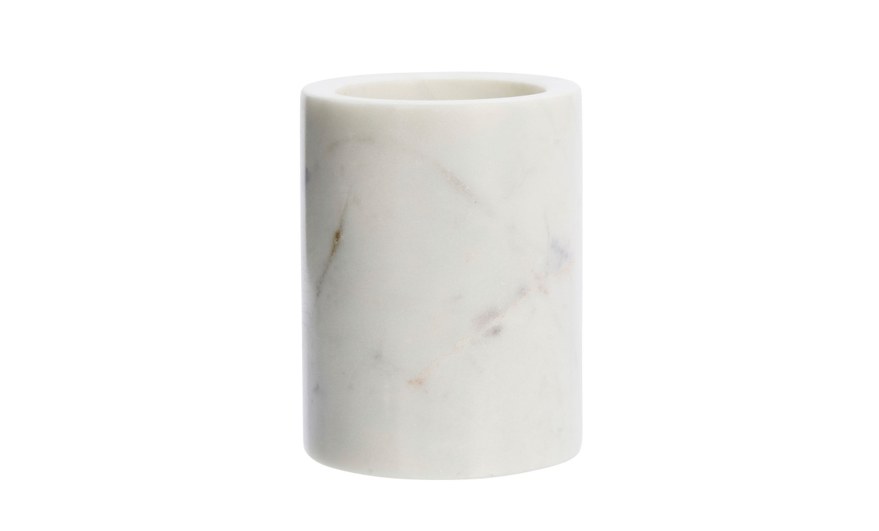 TANDBORSTHLLARE Marmor Vit i gruppen Badrum / Badrumstillbehr hos SoffaDirekt.se (KT20601WH)