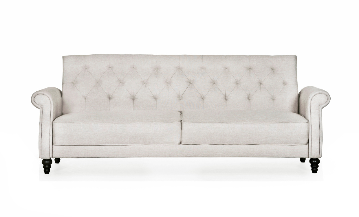 LEEDS Bddsoffa Chesterfield Beige i gruppen Vardagsrum / Soffor / Chesterfieldsoffor hos SoffaDirekt.se (LAB-172N8-NM-10)