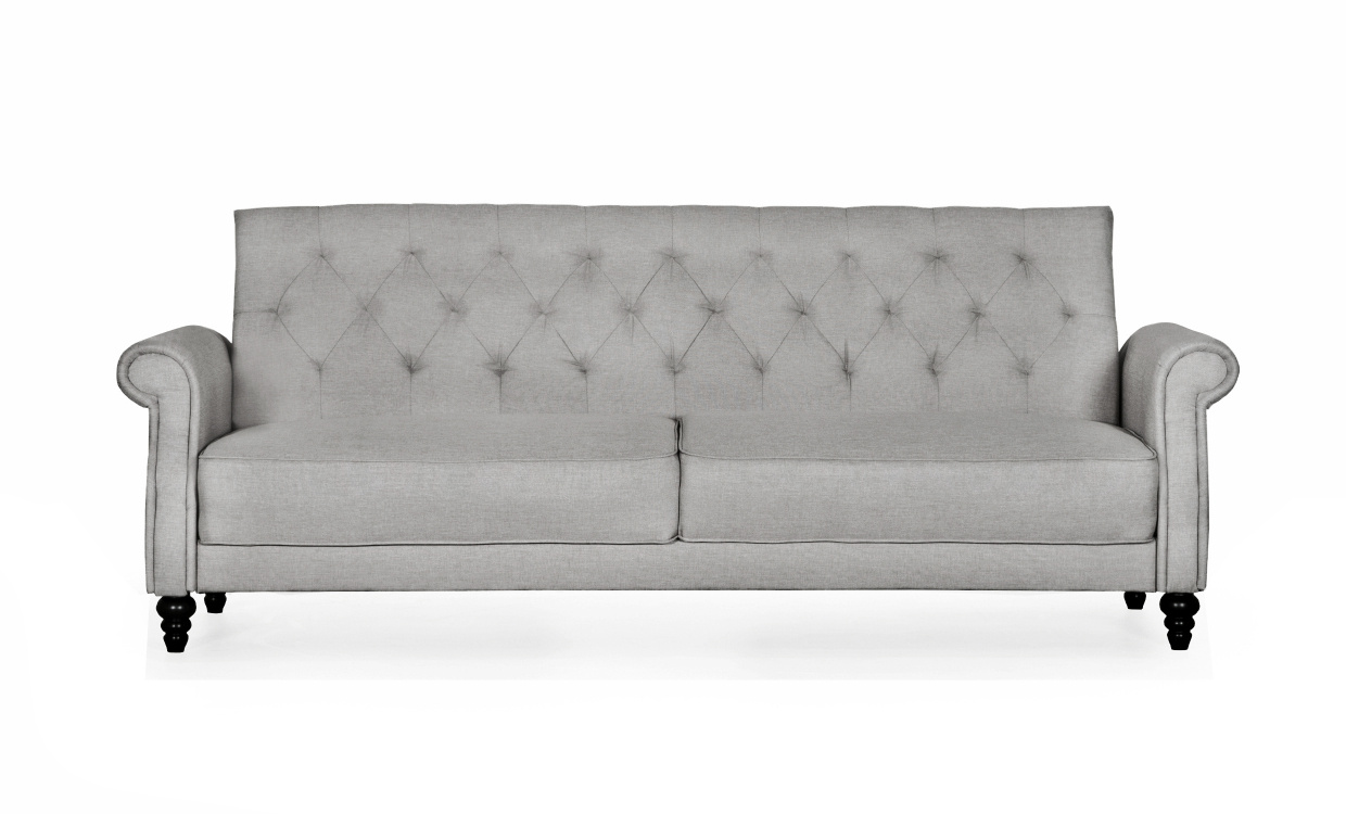 LEEDS Bddsoffa Chesterfield Ljusgr i gruppen Vardagsrum / Soffor / Bddsoffor hos SoffaDirekt.se (LAB-172N8-NM-28)