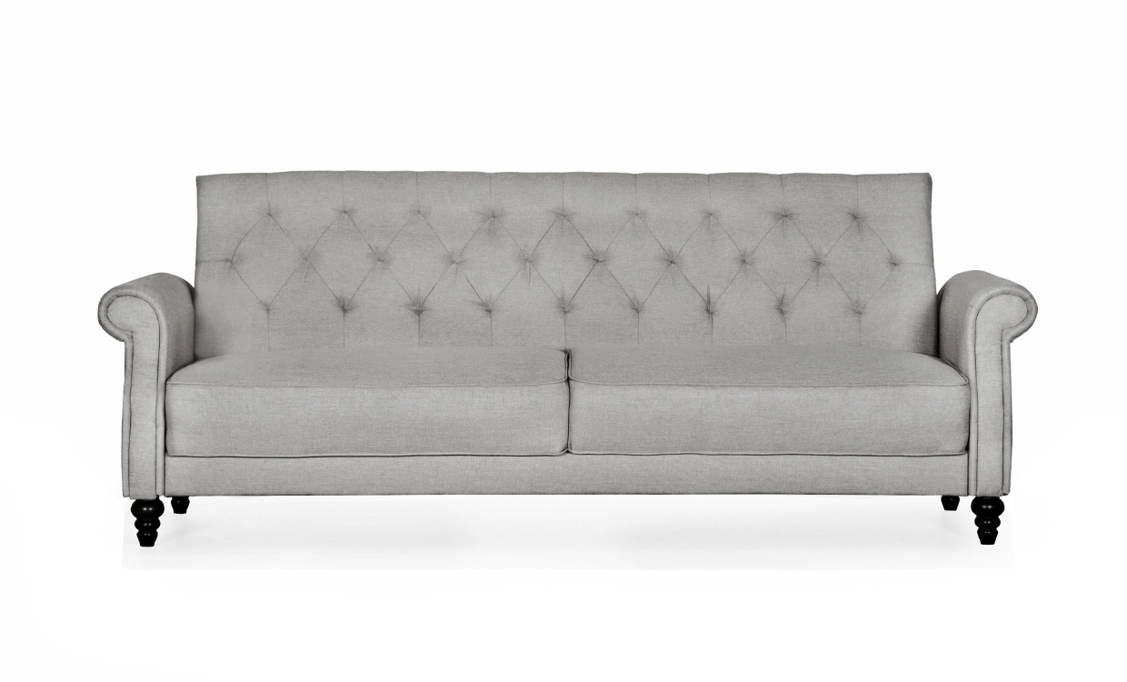 LEEDS Bddsoffa Chesterfield Ljusgr i gruppen Vardagsrum / Soffor / Chesterfieldsoffor hos SoffaDirekt.se (LAB-172N8-NM-28)