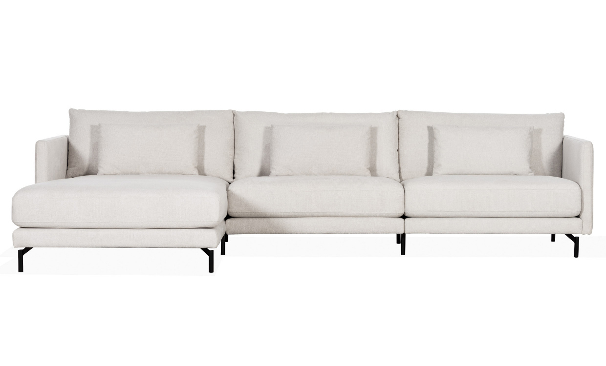 LINDE Divansoffa Large Vänster Offwhite i gruppen Vardagsrum / Soffor / Divansoffor hos SoffaDirekt.se (LID3PA06)