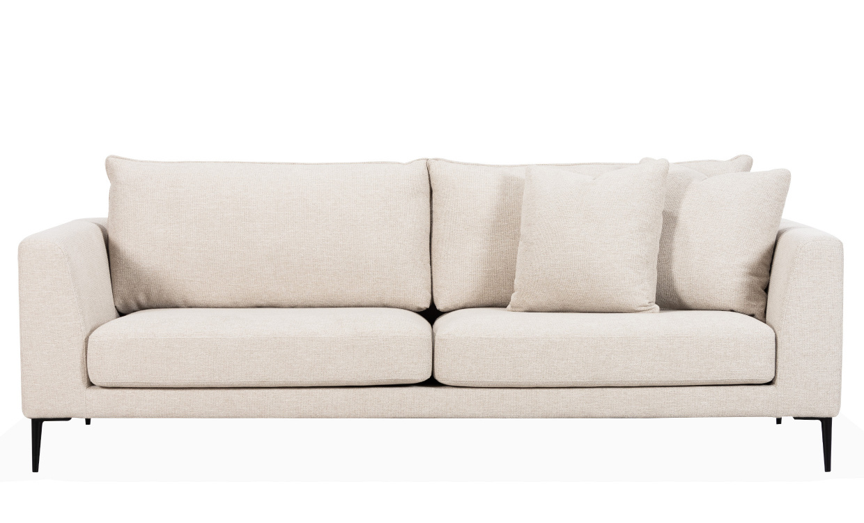 MILANO 3-sitssoffa Beige i gruppen Vardagsrum / Soffor / 3-sits soffor hos SoffaDirekt.se (MI-3S-LENA01)