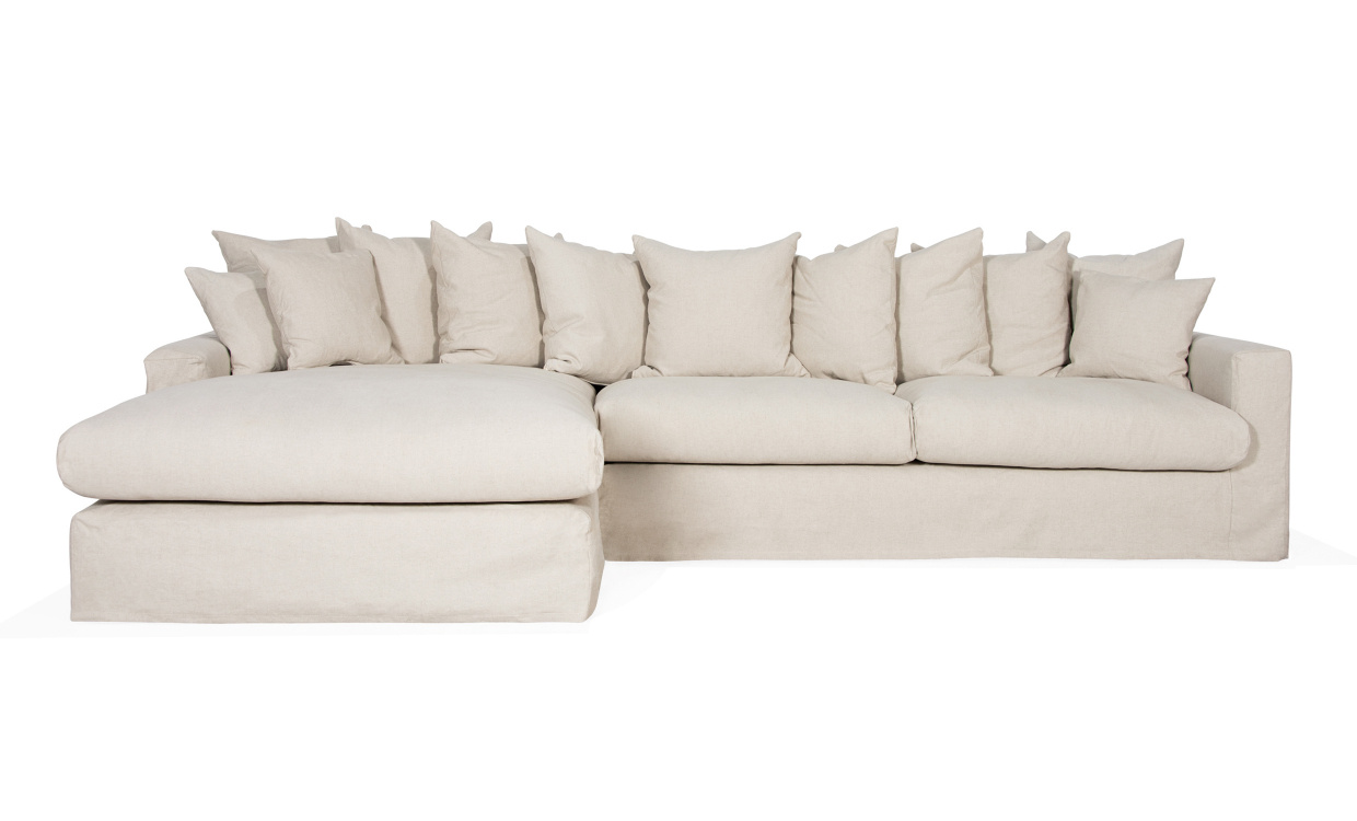 MONACO Premium Divansoffa Vnster Beige i gruppen Vardagsrum / Soffor / Divansoffor hos SoffaDirekt.se (MOD3BE)