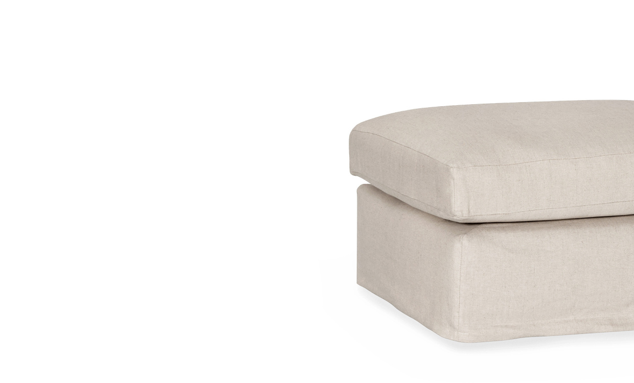 KLDSEL Monaco Premium Fotpall Beige i gruppen Vardagsrum / Kldslar hos SoffaDirekt.se (MOFSBE-COVER)