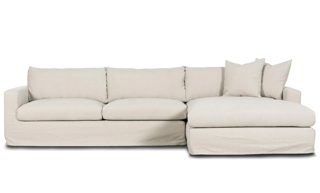 MAXIME Divansoffa Hger Beige i gruppen Vardagsrum / Soffor / Divansoffor hos SoffaDirekt.se (MX3DSBE)
