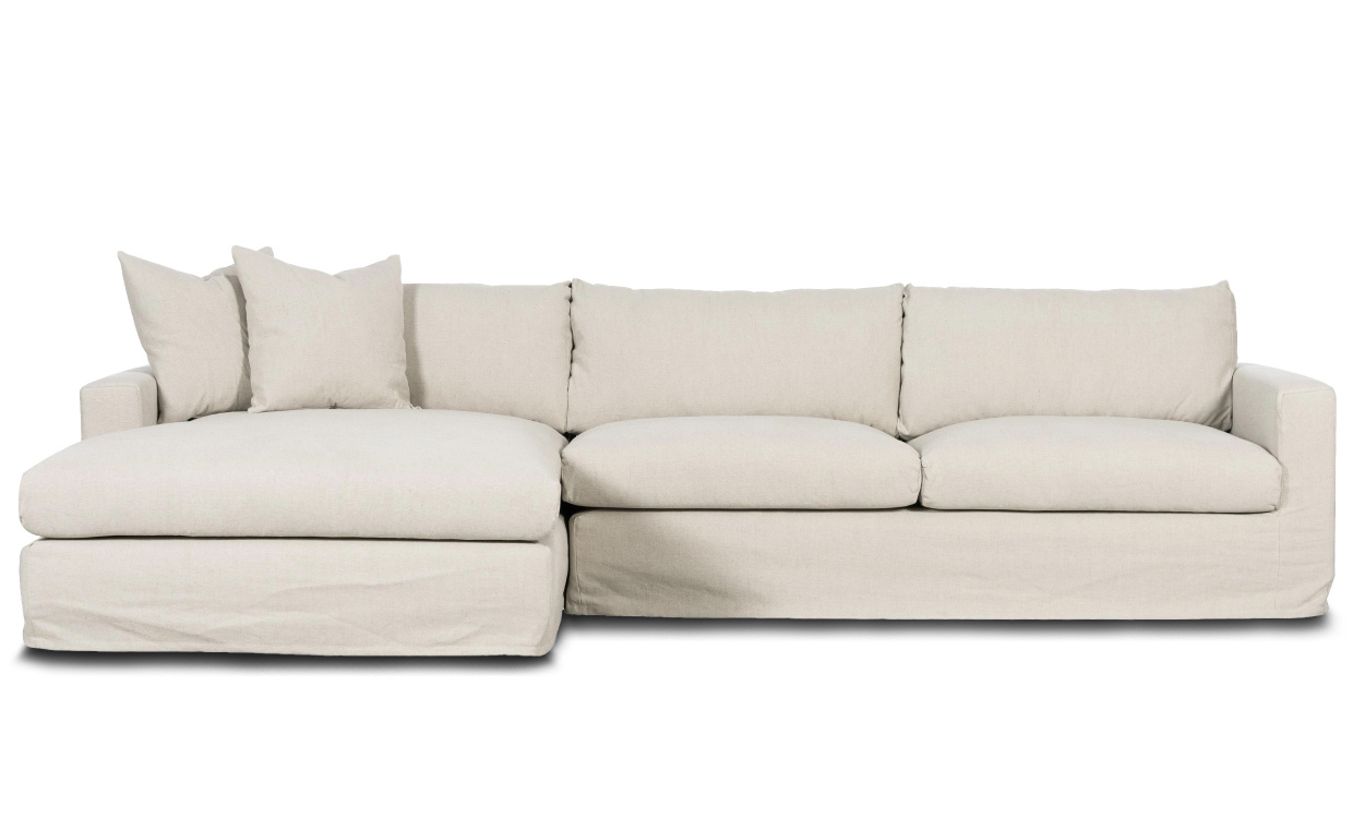 MAXIME Divansoffa Vnster Beige i gruppen Vardagsrum / Soffor / Divansoffor hos SoffaDirekt.se (MXD3SBE)
