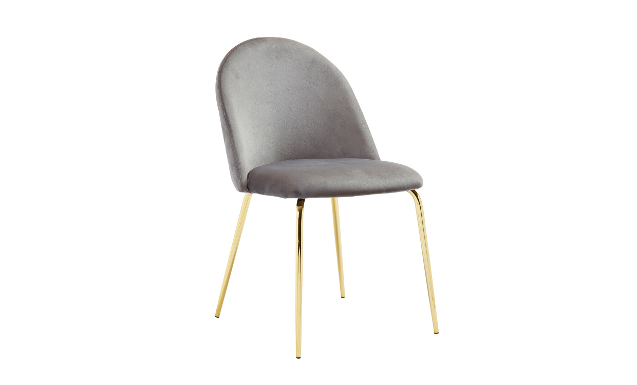 OLIVIA Stol Velvet Gr/Mssing i gruppen Matplats / Sittmbler / Stolar hos SoffaDirekt.se (OL-1842CH-A-65-M)