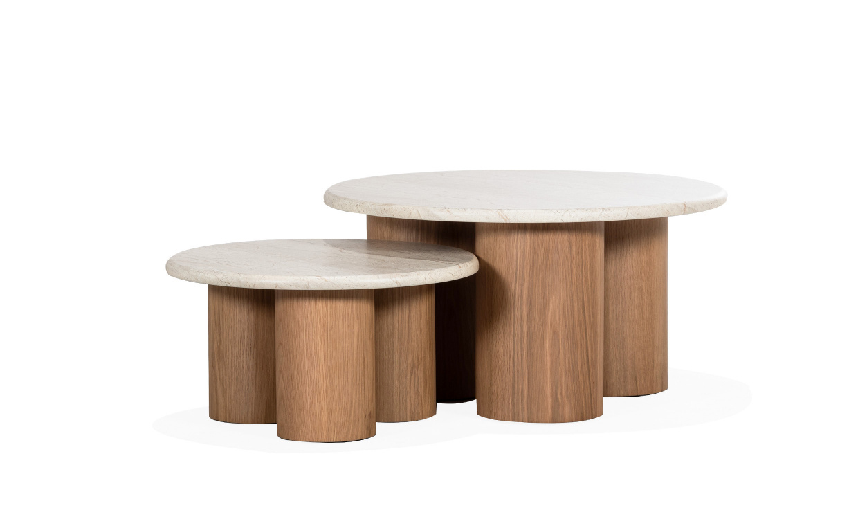 HENNY Soffbord x2 Beige i gruppen Vardagsrum / Soffbord hos SoffaDirekt.se (OL-2275SET-A-BE)