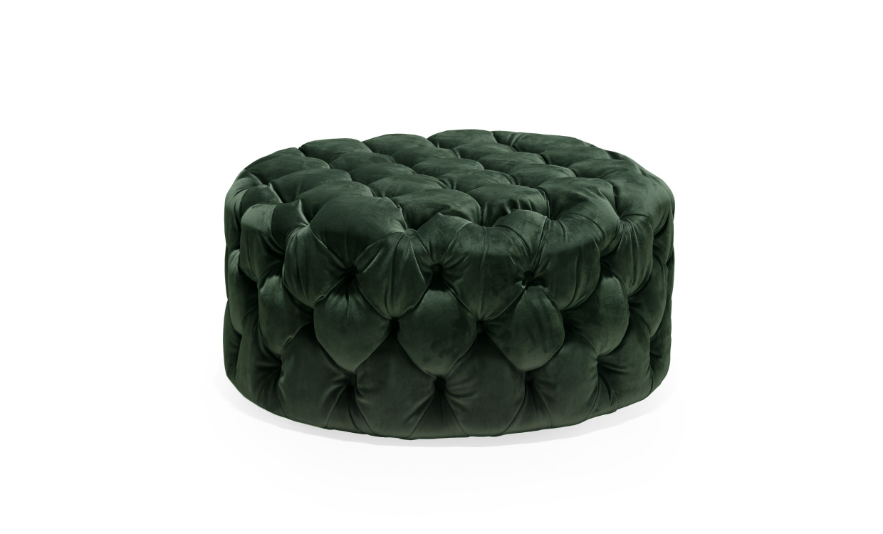 BELGRAVIA Sittpuff Velvet Deep Forest i gruppen Vardagsrum / Ftljer / Sittpuffar hos SoffaDirekt.se (OT-160-2DF)