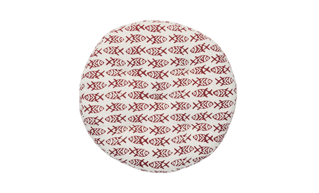 DYNA D45 Offwhite/R�d i gruppen Mattor & Textil / Dynor hos SoffaDirekt.se (RCP-45-303A)