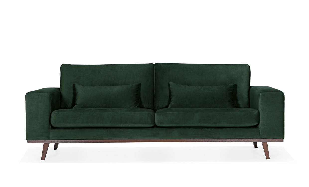 STOCKHOLM 3-sits soffa Velvet Edition Grn i gruppen Vardagsrum / Soffor / 3-sits soffor hos SoffaDirekt.se (ST25RI37)