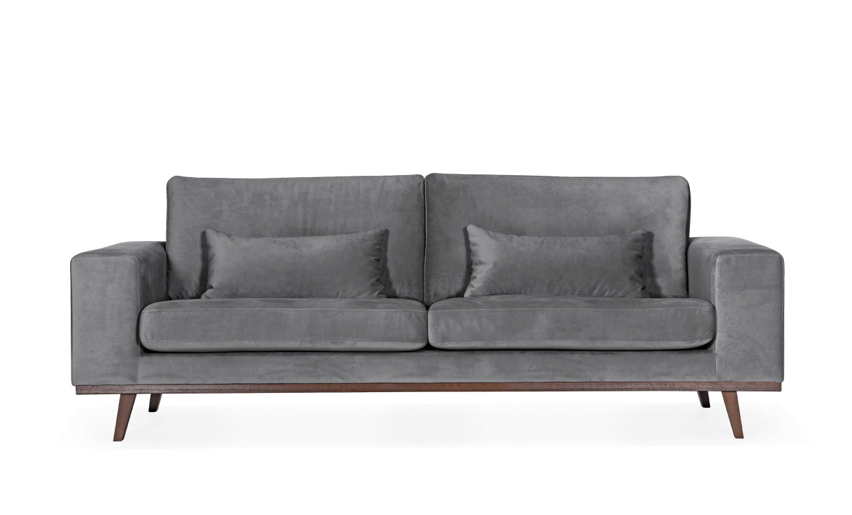 STOCKHOLM 3-sits soffa Velvet Edition Mrkgr i gruppen Vardagsrum / Soffor / 3-sits soffor hos SoffaDirekt.se (ST25RI96)