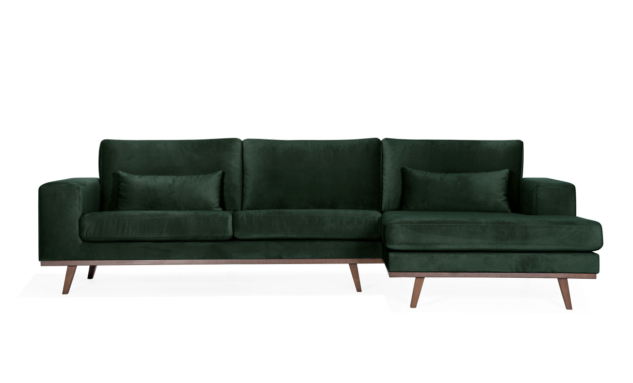 STOCKHOLM Divansoffa Hger Velvet Edition Grn i gruppen Vardagsrum / Soffor / Divansoffor hos SoffaDirekt.se (ST3DRI38)