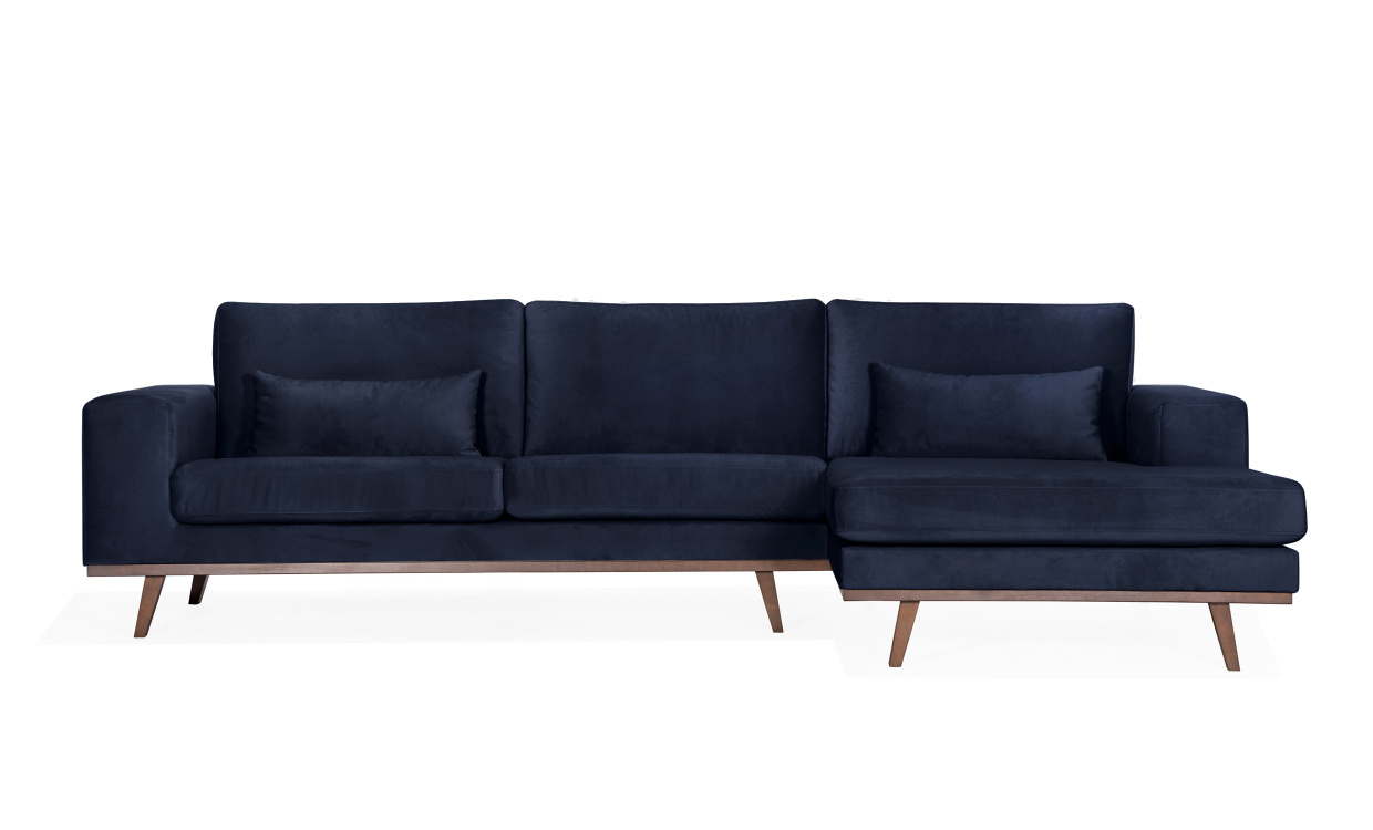 STOCKHOLM Divansoffa Hger Velvet Edition Bl i gruppen Vardagsrum / Soffor / Sammetssoffor hos SoffaDirekt.se (ST3DRI81)