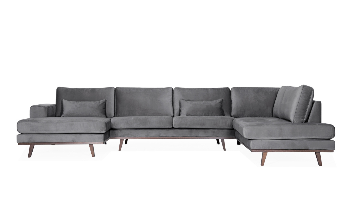 STOCKHOLM U-soffa Hger Velvet Edition Mrkgr i gruppen Vardagsrum / Soffor / U-Soffor hos SoffaDirekt.se (STD3ARI96)