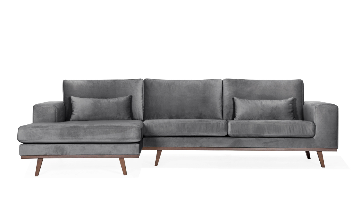 STOCKHOLM Divansoffa Vnster Velvet Edition Mrkgr i gruppen Vardagsrum / Soffor / Divansoffor hos SoffaDirekt.se (STD3RI96)