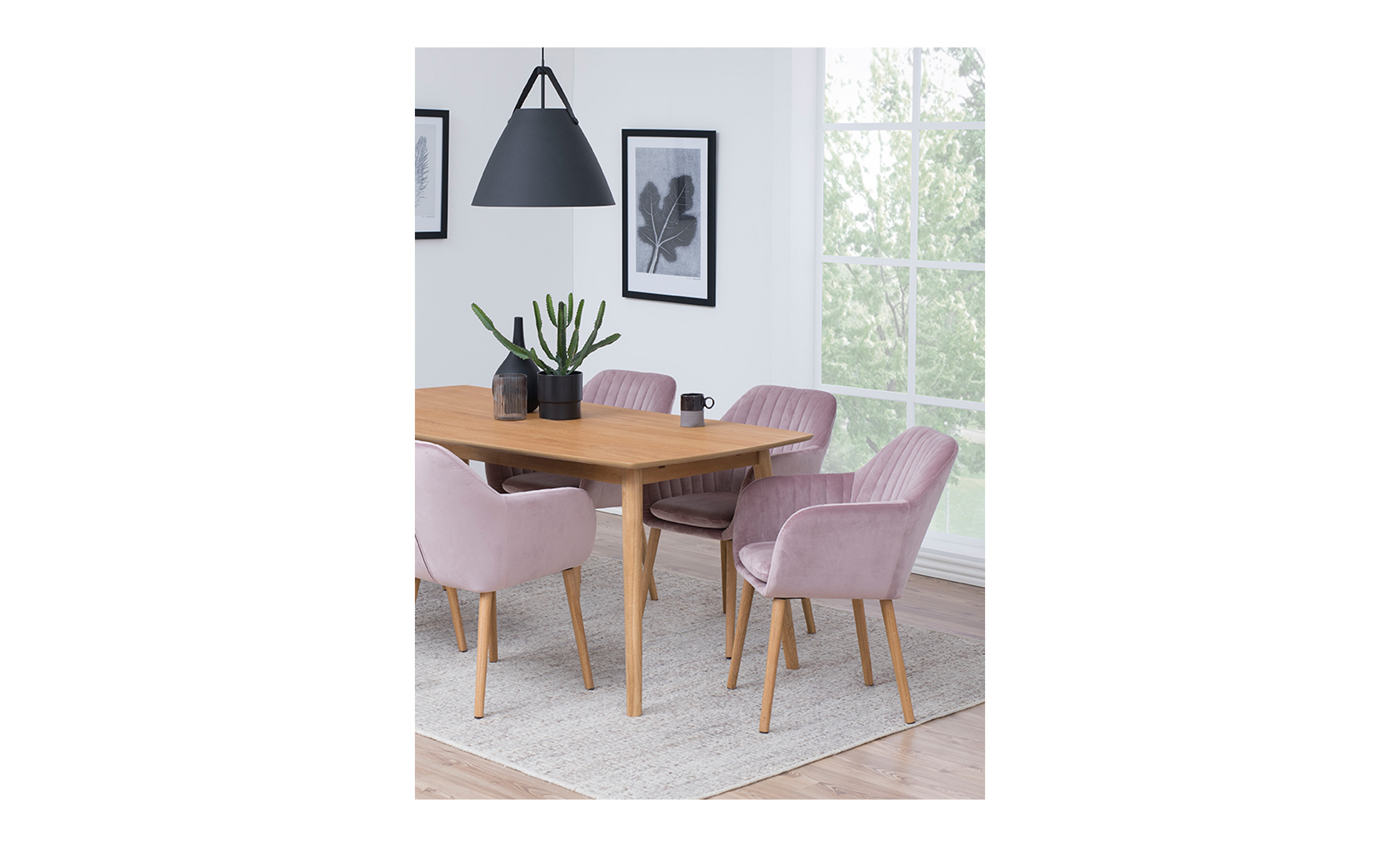 VIVIEN Stol Rosa/Ek