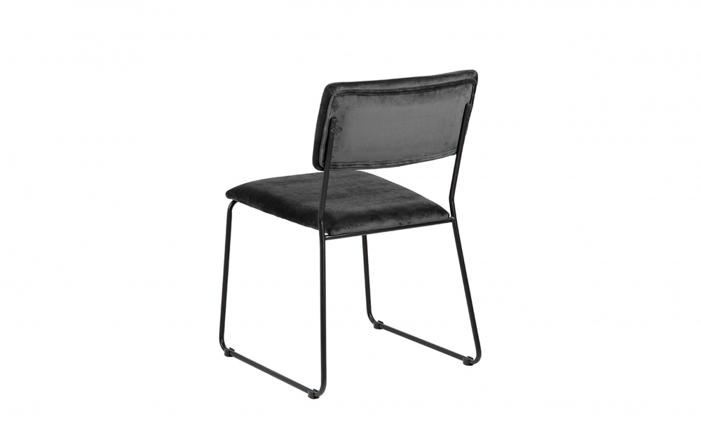 CRAWFORD Stol Gr Sammet i gruppen Matplats / Sittmbler / Stolar hos SoffaDirekt.se (0000081337)