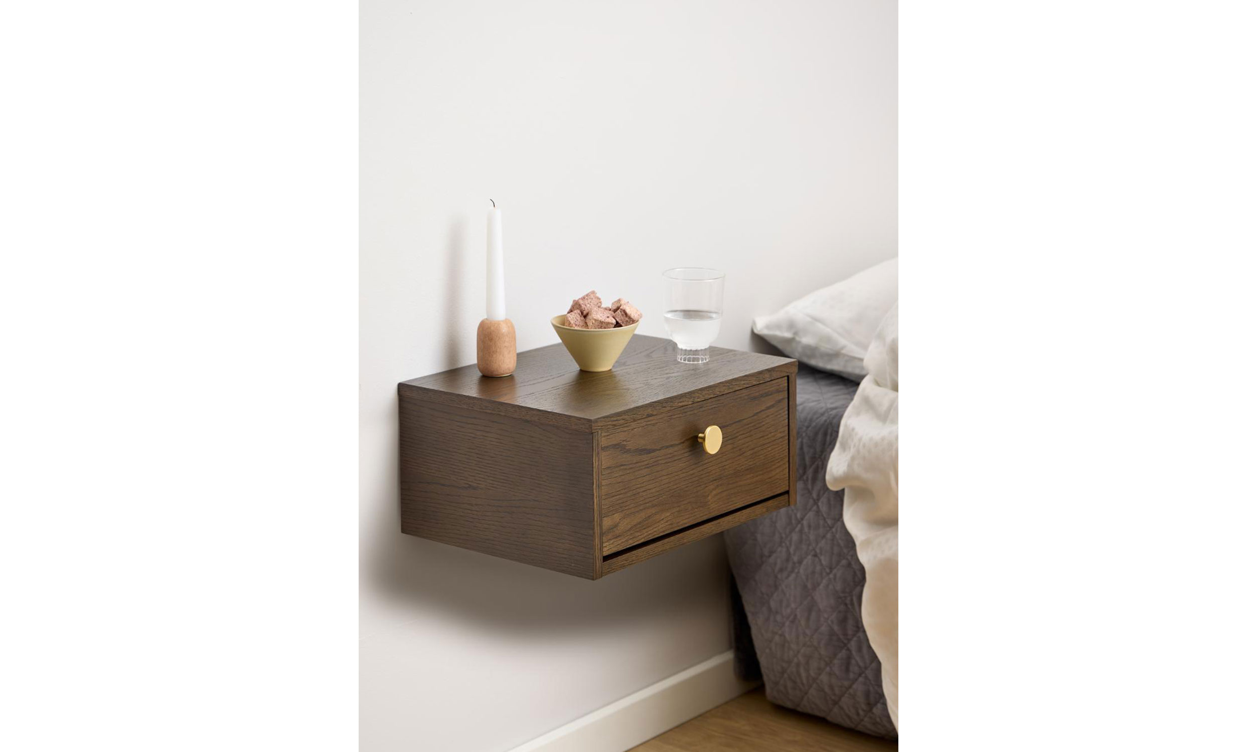 NIVO S�ngbord V�ggh�ngt M�rkbrun