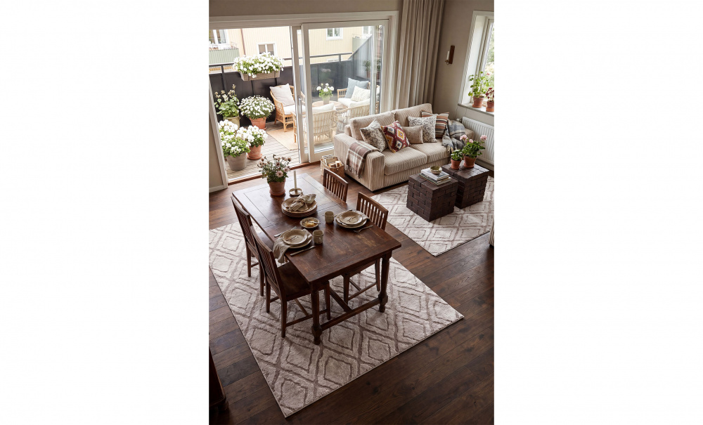 Bild nr 2 (ARGYLE Matta 200x290 Beige)