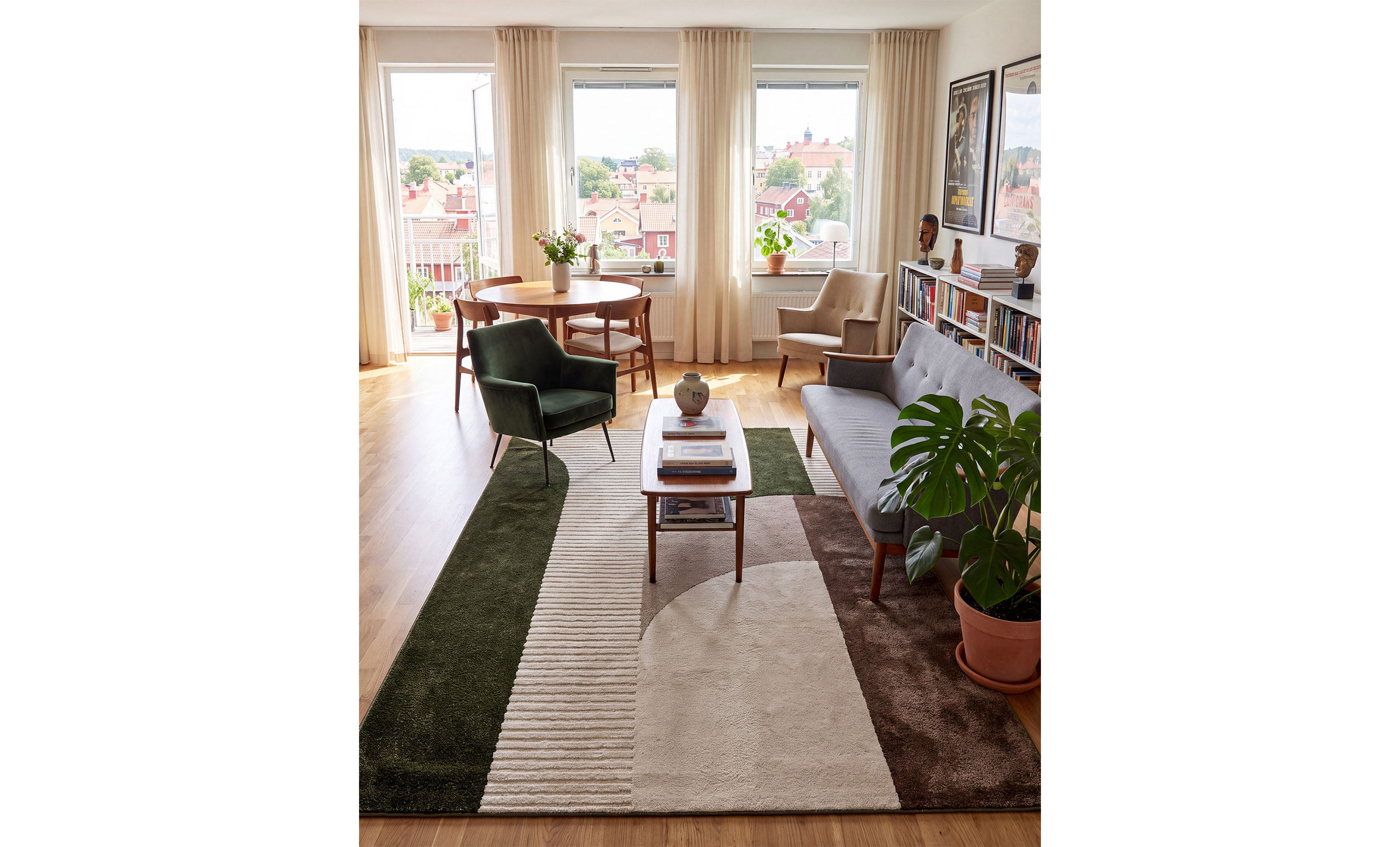 DIEGO Matta 200x290 Olive/Beige