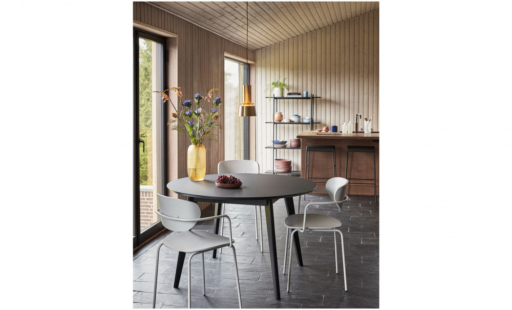 STAY Matbord Runt Svart i gruppen Matplats / Bord / Matbord hos SoffaDirekt.se (051101)