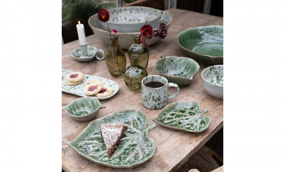 AMANDA Skl Offwhite/Grn L i gruppen Kk / Dukning & Servering hos SoffaDirekt.se (08481)