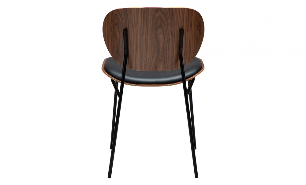 CLEMENTINA Stol PU Svart/Valnt i gruppen Matplats / Sittmbler / Stolar hos SoffaDirekt.se (100300120)