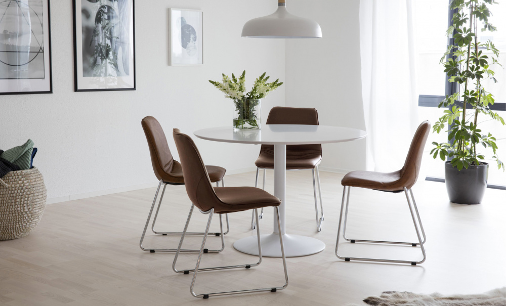 NYHEM Matbord Vit i gruppen Matplats / Bord / Matbord hos SoffaDirekt.se (10110-1)