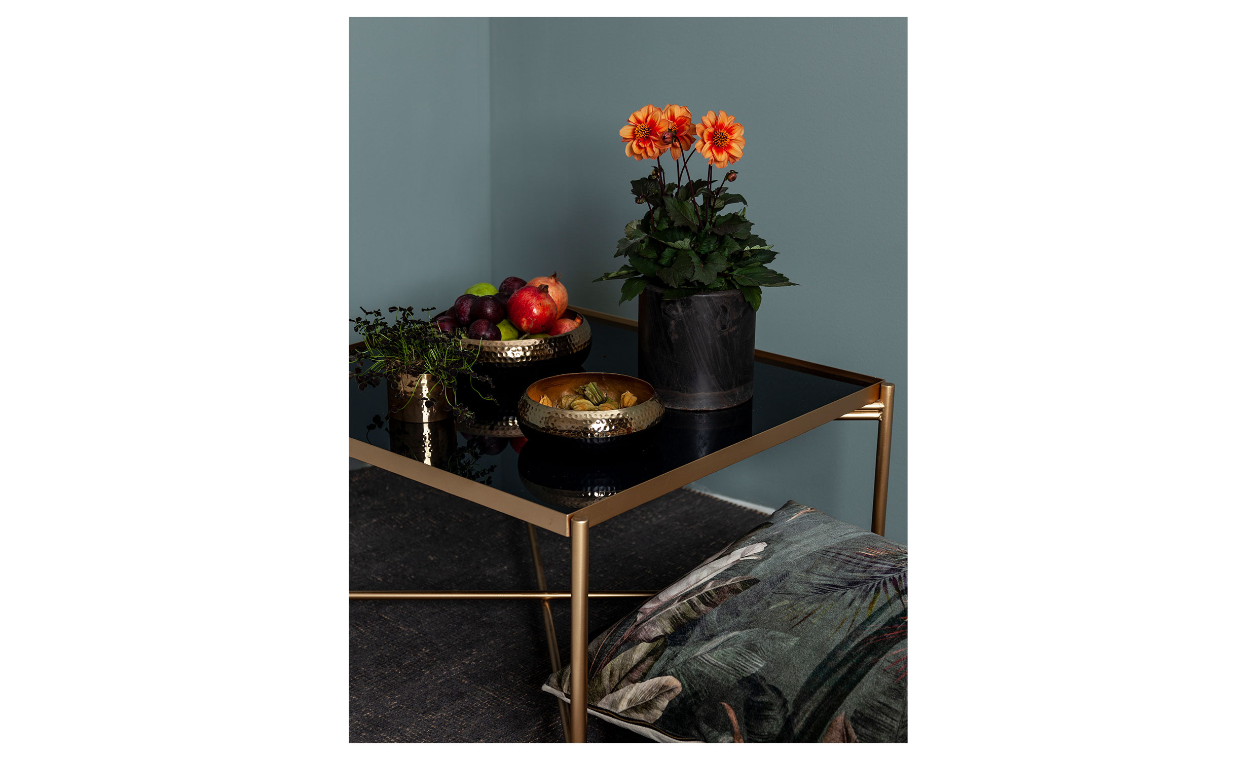 EVAN Soffbord Guld 80 x 80 x 45